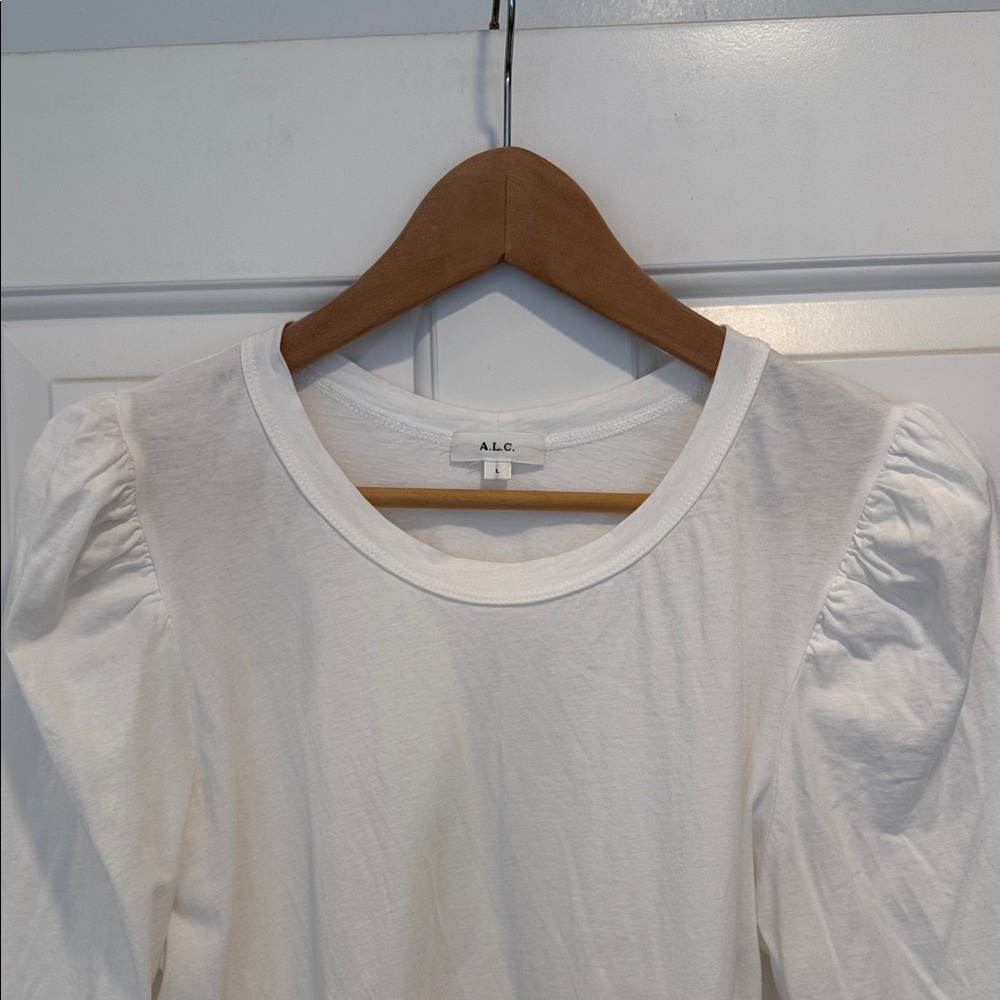 A.L.C. White Puff Sleeve Shirt